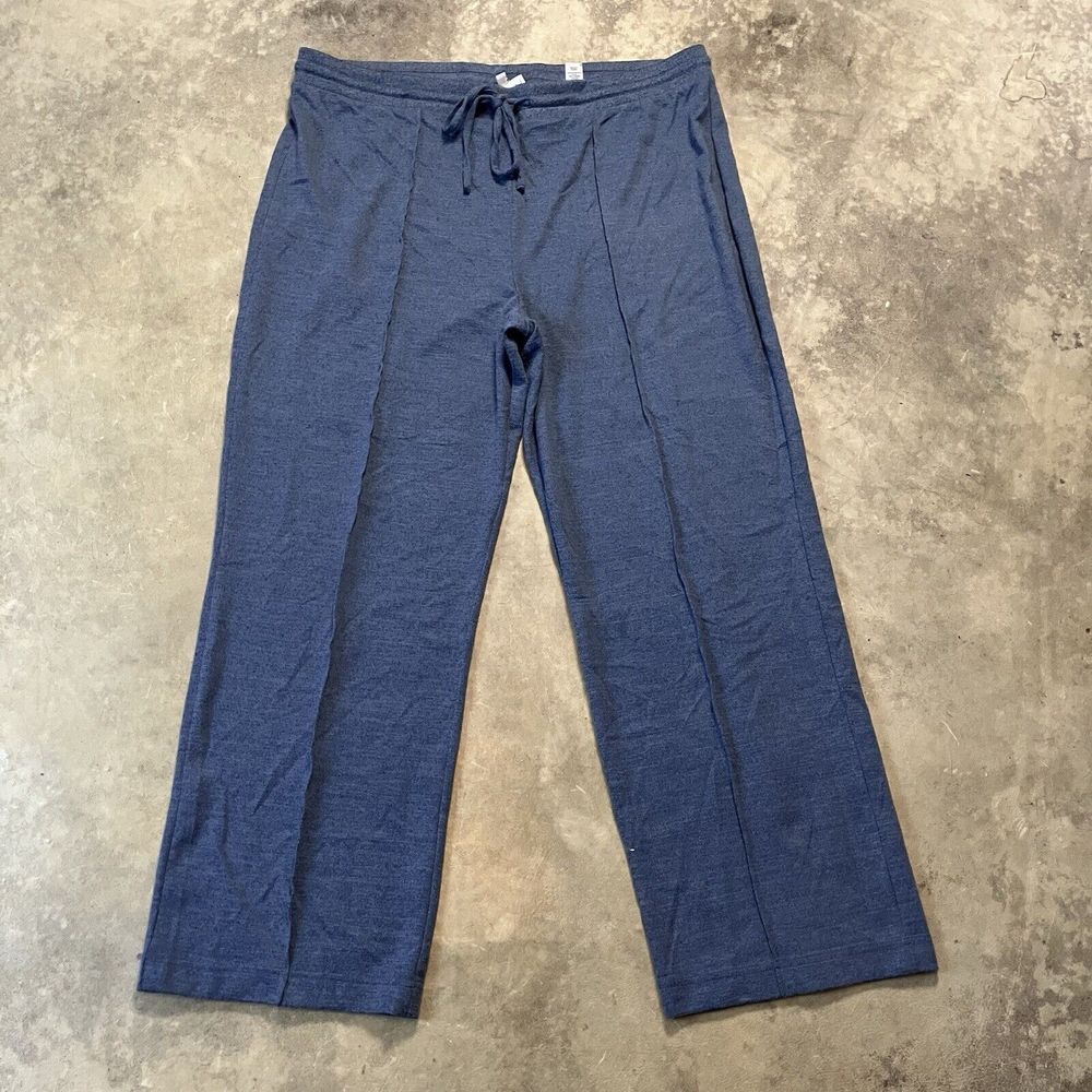 Haven Well Within Pants Womens 2XL Blue Drawstring Wide Leg Comfort Cozy Pockets